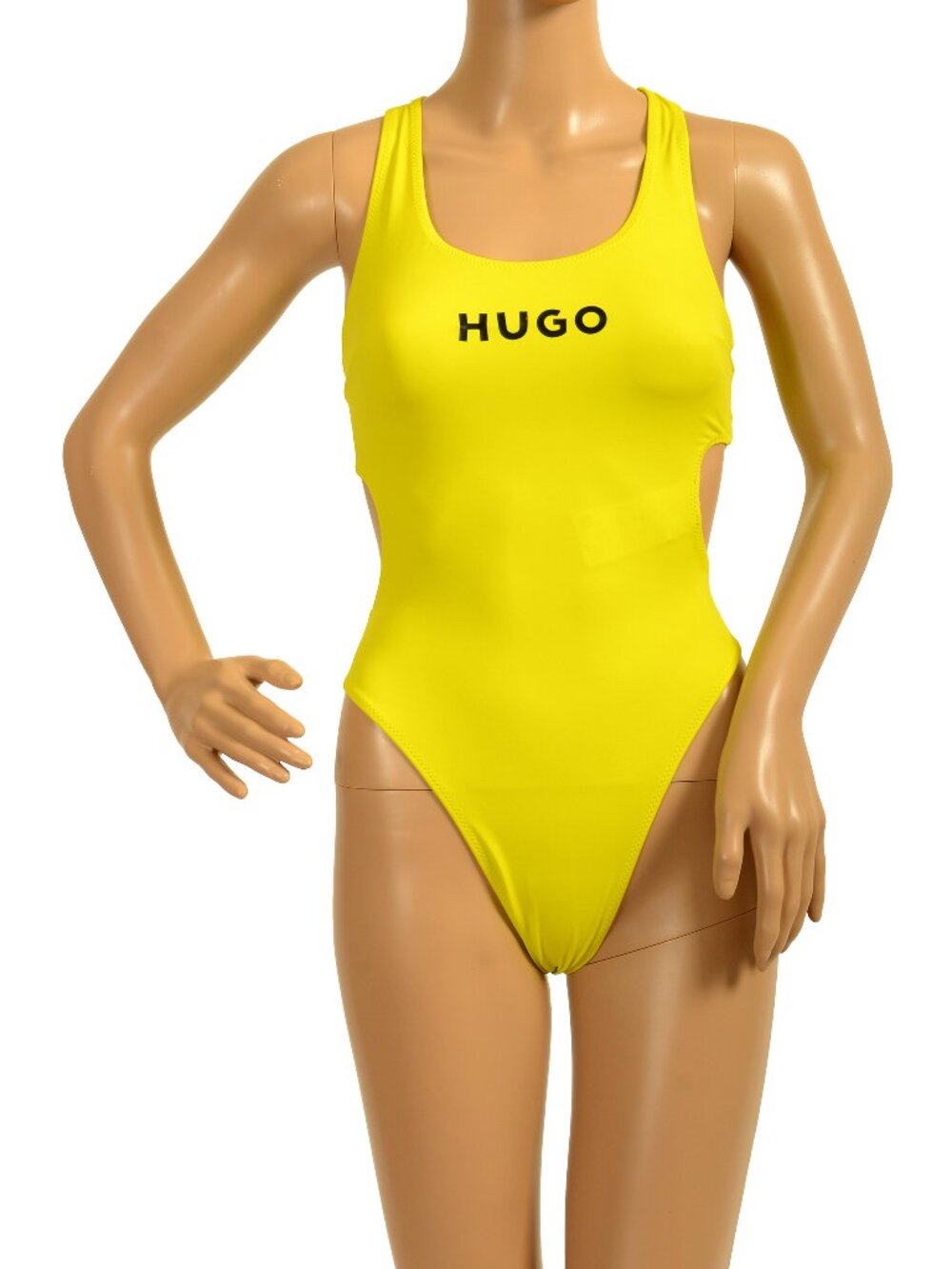 Hugo Boss Women's "CUTOUT" Yellow One Piece Swimsuit US S IT 40